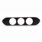 Radio Delete Bezel,Billet aluminum,62-65 Nova,Accepts three 2-1/16" gauges,Matte black with polished edge