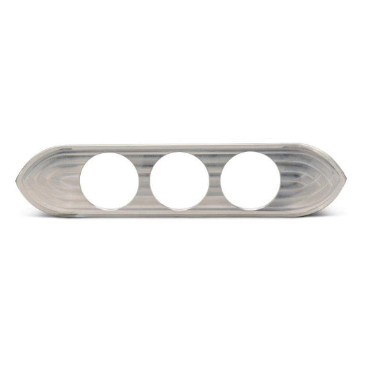 Radio Delete Bezel,Billet aluminum,62-65 Nova,Accepts three 2-1/16" gauges,Brushed satin finish