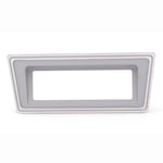 Radio Dress-up Bezel,Billet aluminum,66-67 Nova,Grey with polished edge