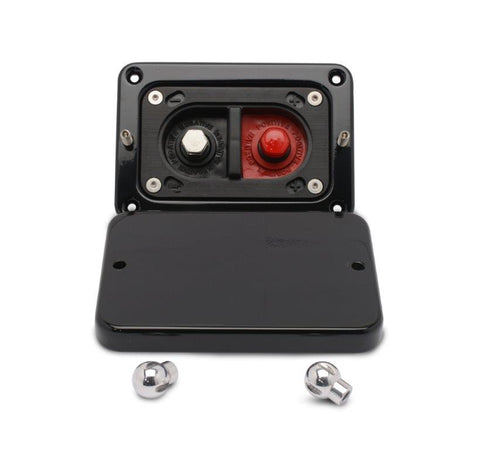 Battery Jumper Box,Billet Aluminum,Mount remotely for easy access jumping or charging,Gloss black anodized finish"