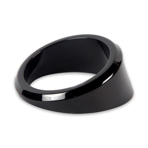 Gauge Dress-up Bezel,Aluminum,Angled,Fits guages that install into a 2 5/8" hole,Gloss Black Fusioncoat finish