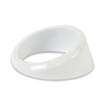 Gauge Dress-up Bezel,Aluminum,Angled,Fits guages that install into a 2 5/8" hole,Gloss White Fusioncoat finish