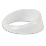 Gauge Dress-up Bezel,Aluminum,Angled,Fits guages that install into a 3 3/8" hole,Gloss White Fusioncoat finish