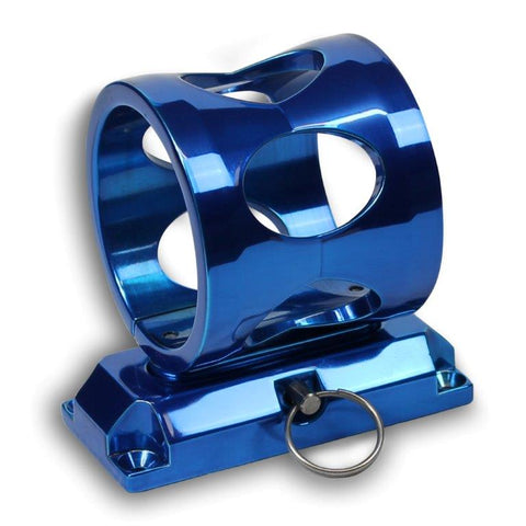 Extinguisher Bracket,Billet Aluminum,Use with 2-3/4" Diameter 1LB Extinguishers,Bright blue Fusioncoat finish"