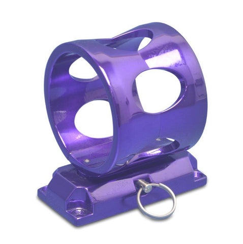 Extinguisher Bracket,Billet Aluminum,Use with 2-3/4" Diameter 1LB Extinguishers,Bright purple Fusioncoat finish"