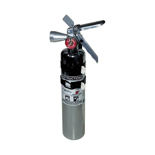 Fire Extinguisher,Chrome,2.5Lb,3" diameter,Clean agent,Fits Eddie Motorsports large billet aluminum bracket