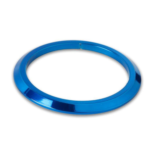 Gauge Dress-up Bezel,Aluminum,Flat,Fits guages that install in a 2 1/16" hole,Bright Blue Fusioncoat finish