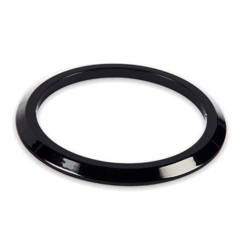 Gauge Dress-up Bezel,Aluminum,Flat,Fits guages that install in a 2 1/16" hole,Gloss Black Anodize finish