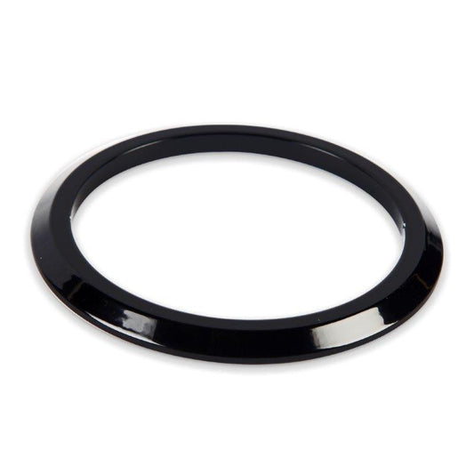 Gauge Dress-up Bezel,Aluminum,Flat,Fits guages that install in a 2 1/16" hole,Gloss Black Fusioncoat finish