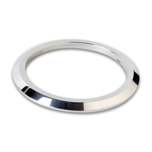 Gauge Dress-up Bezel,Aluminum,Flat,Fits guages that install in a 2 1/16" hole,Bright clear Fusioncoat finish