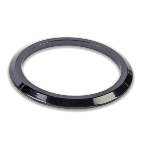 Gauge Dress-up Bezel,Aluminum,Flat,Fits guages that install in a 2 1/16" hole,Matte Black Fusioncoat finish