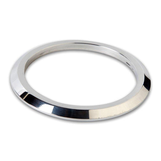 Gauge Dress-up Bezel,Aluminum,Flat,Fits guages that install in a 2 1/16" hole,Bright Polished finish