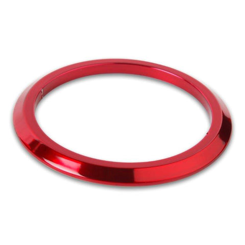 Gauge Dress-up Bezel,Aluminum,Flat,Fits guages that install in a 2 1/16" hole,Bright Red Fusioncoat finish