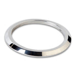 Gauge Dress-up Bezel,Aluminum,Flat,Fits guages that install into a 2 5/8" hole,Bright clear Fusioncoat finish