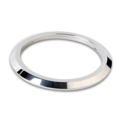 Gauge Dress-up Bezel,Aluminum,Flat,Fits guages that install into a 3 3/8" hole,Bright clear Fusioncoat finish