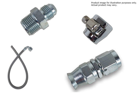 Hose End,Aluminum,-8AN,Straight,Re-usable,For braided stainless/PTFE core hose,Clear anodize finish