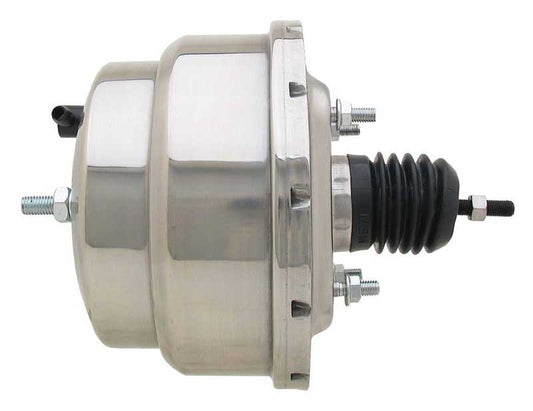 Universal 8" Dual Diaphragm Power Brake Booster - Chrome