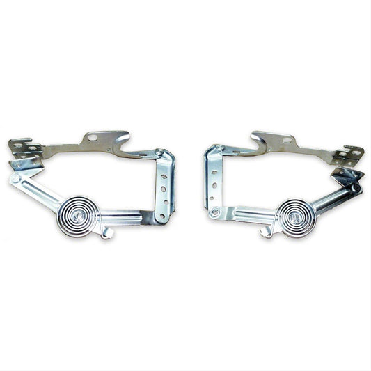 HOOD HINGE SET; LH/RH PAIR; WITH SPRINGS; 81-88 CUTLASS; 78-83 MALIBU; 78-87 EL CAMINO; CABALLERO; 78-80 GRAND PRIX; 82-86 BONNEVILLE; 78-81 LEMANS; CENTURY; GRAND-AM