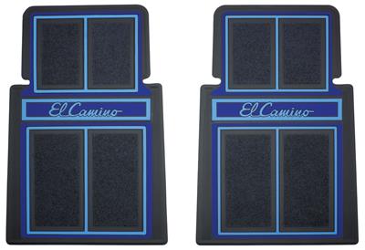 Floor Mats, rubber Plasticolor "El Camino" stamped logo