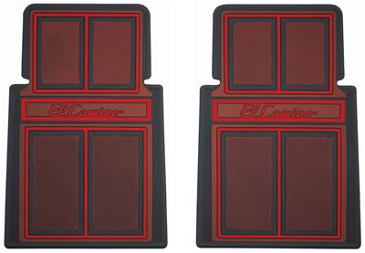 Floor Mats, rubber Plasticolor "El Camino" stamped logo