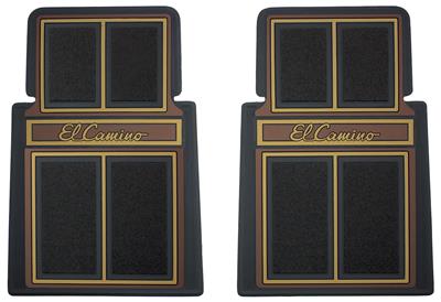 Floor Mats, rubber Plasticolor "El Camino" stamped logo