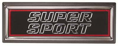 Nameplate, Dash, 1981-87 "Super Sport"